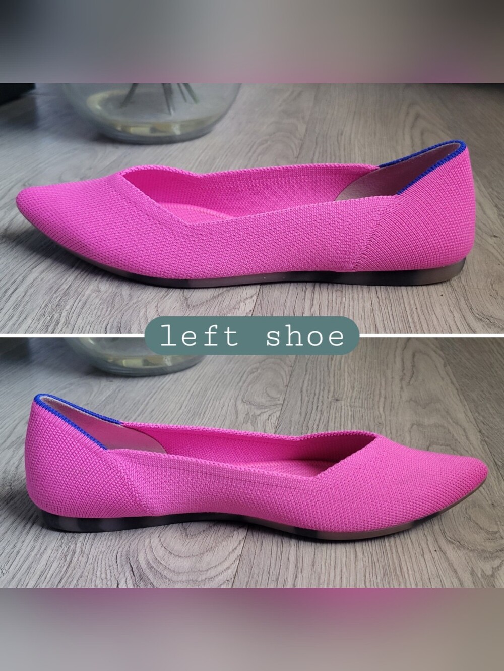 Rothy's The Point Dragon Fruit Hot Pink Flats, Women's US 6.5 EU 36.5 - Picture 9 of 16